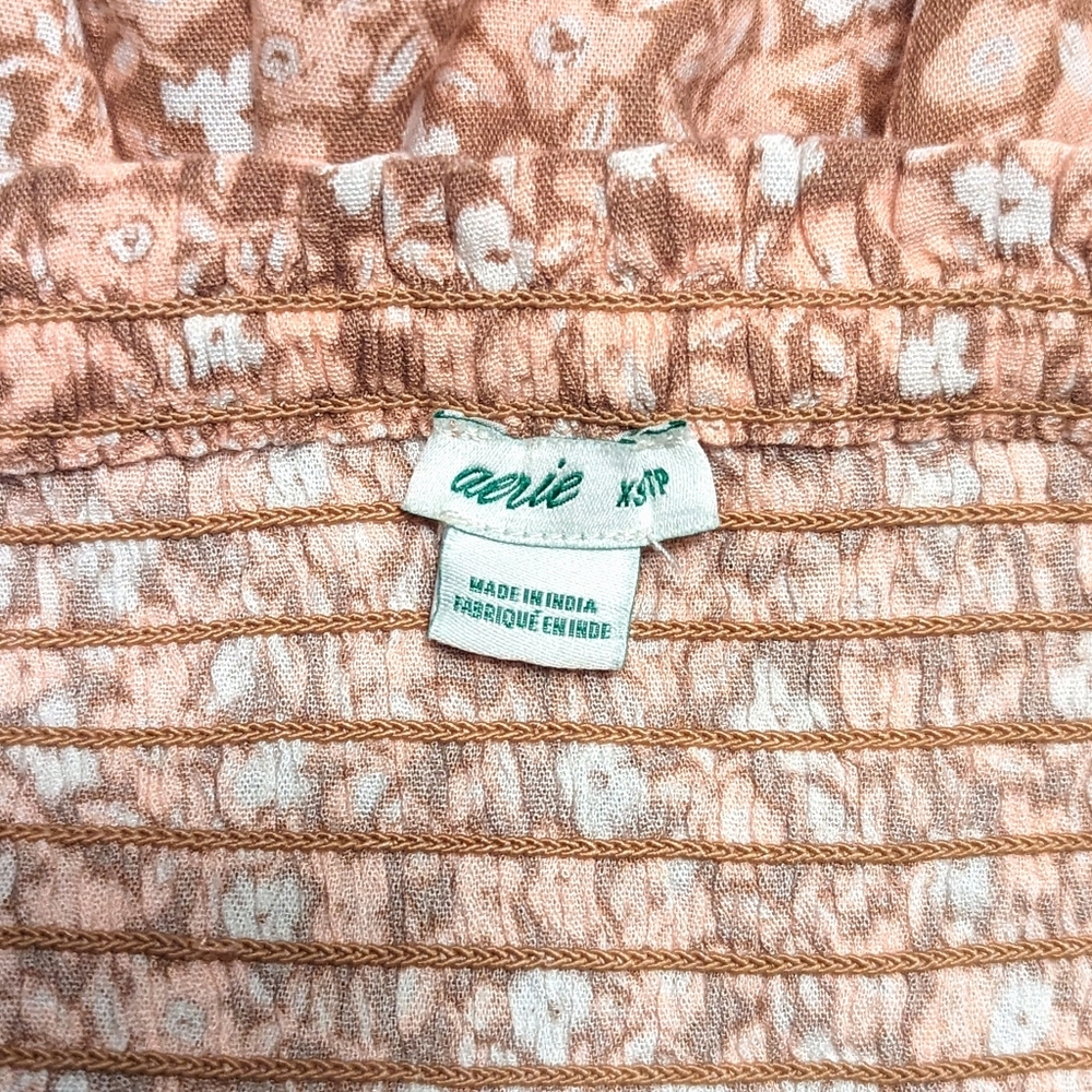Aerie Smocked Ditsy Floral High Waist Shorts - Picture 3 of 5
